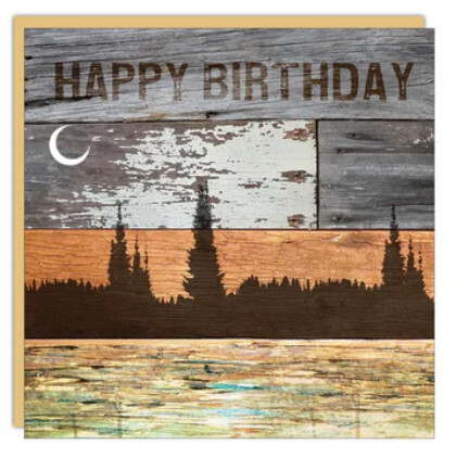 Birthday Card: Barnboard - blank