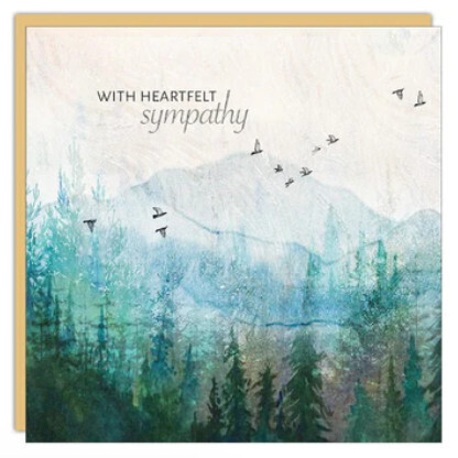 Sympathy Card: Birds- blank