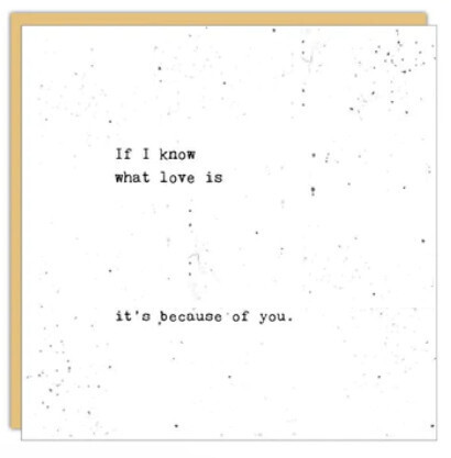 Love Card: If I Know - Blank