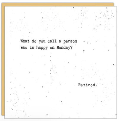 Retirement Card: What do You Call- Blank