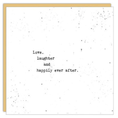 Wedding Card: Love, Laughter- Blank