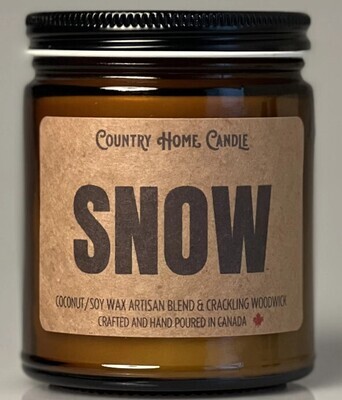 Amber Glass Candles Snow