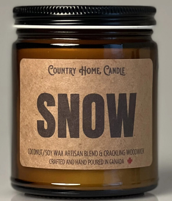Amber Glass Candles  Snow