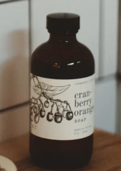 Liquid Soap 8 oz., Style: Cranberry Orange