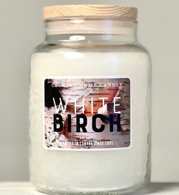 White Birch Candle Large