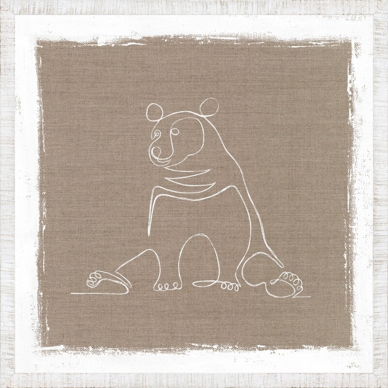 Art - Cottage - One Line Bear 13 x 13&quot;