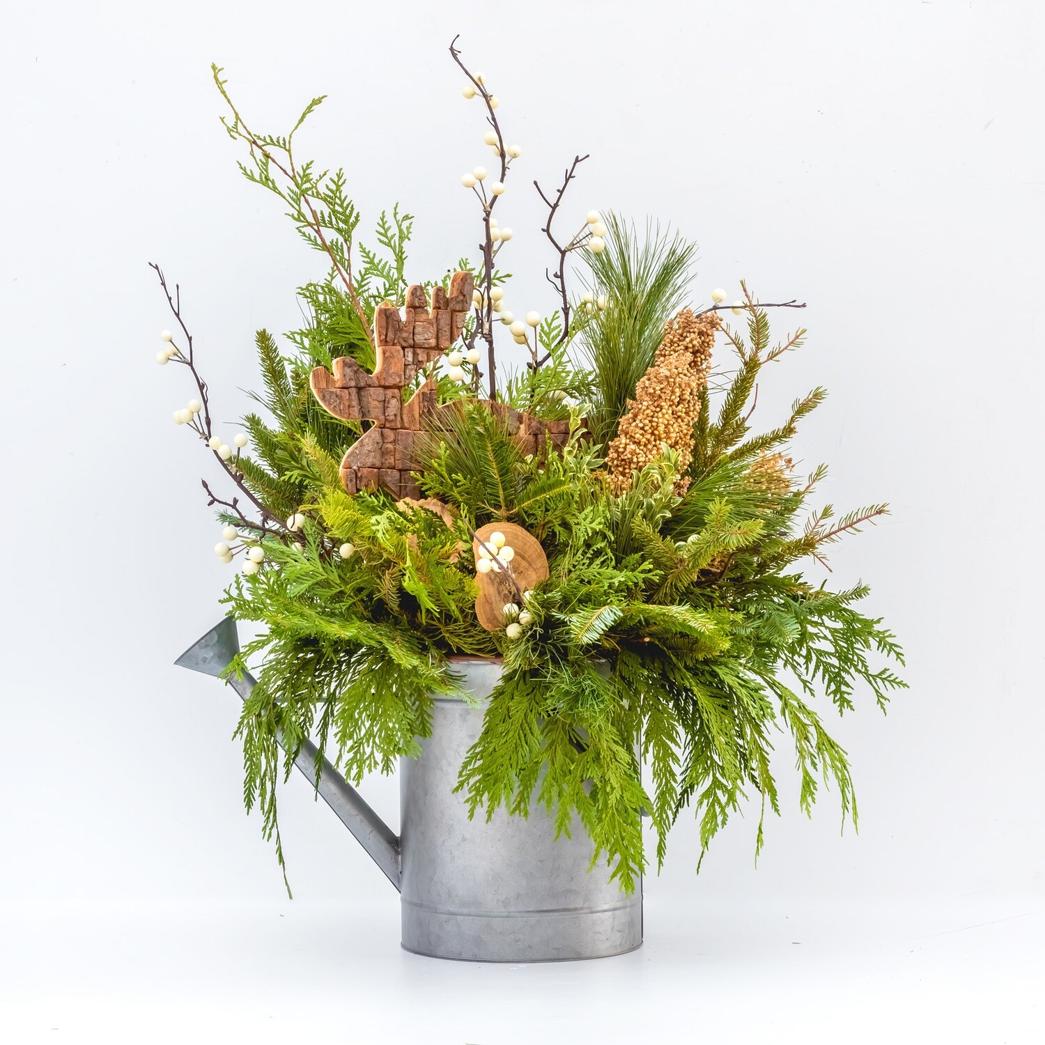 Festive Arrangement in Watering Can [Hurricanes Fundraiser]