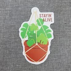 Sticker - Stayin Alive Macrame Monstera