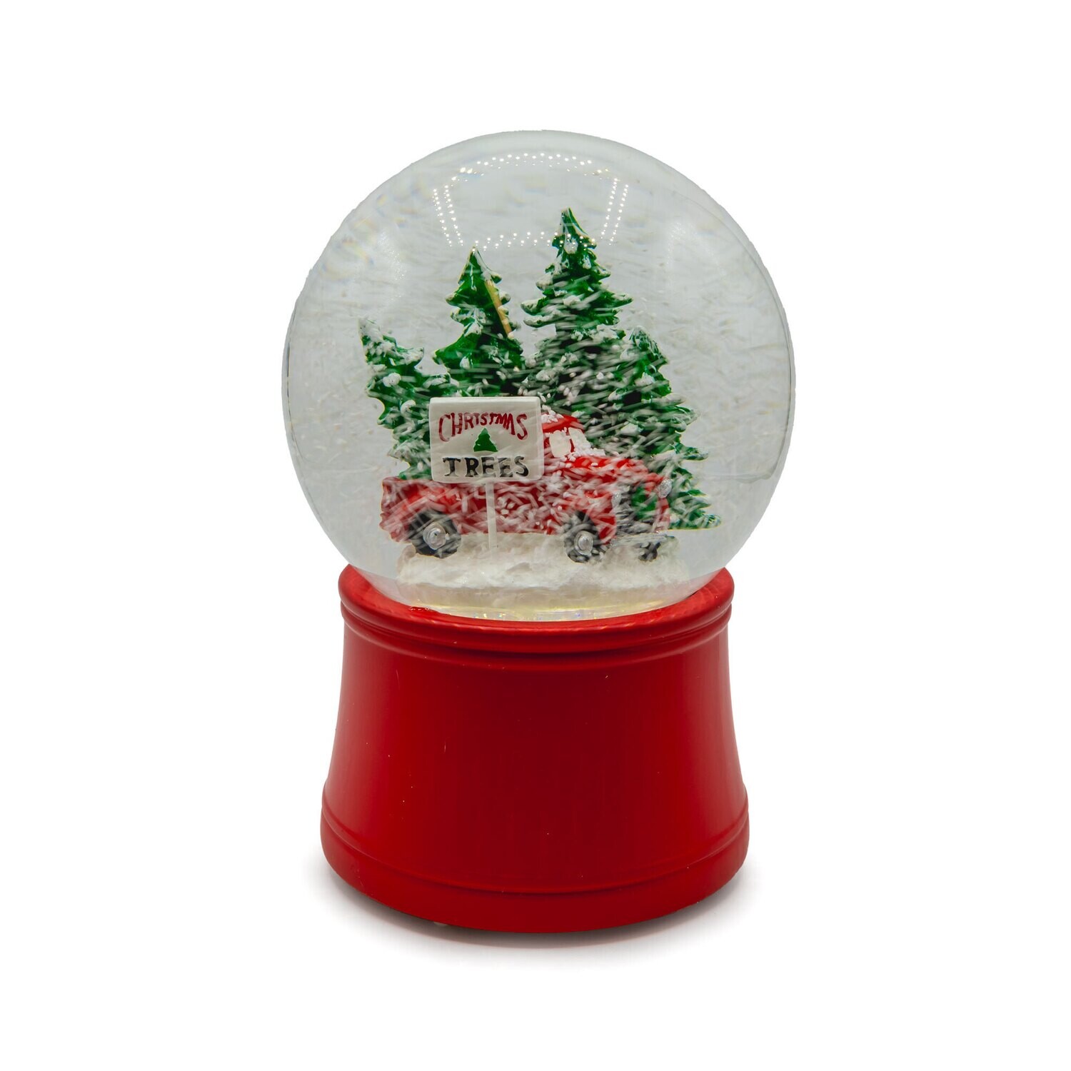 Snow Globe - santa red truck