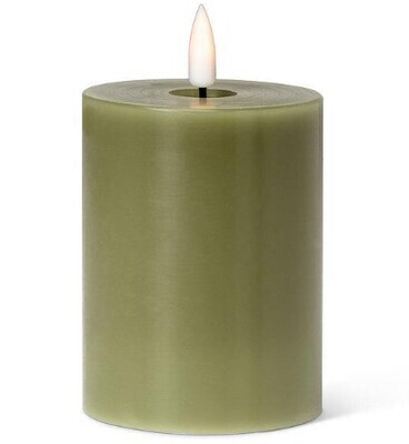 LED Pillar Candle 3 X 4&quot; - green