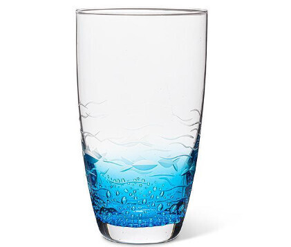 Fish Cut Hiball - blue/clear 6&quot;