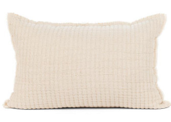 Pillow - Overstitch Rectangle - beige 16 X 24&quot;