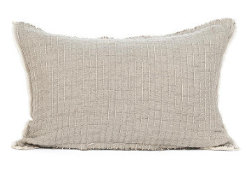 Pillow - Overstitch Rectangle - grey 16 X 24&quot;