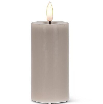 LED Pillar Candle 2 X 4&quot; - grey