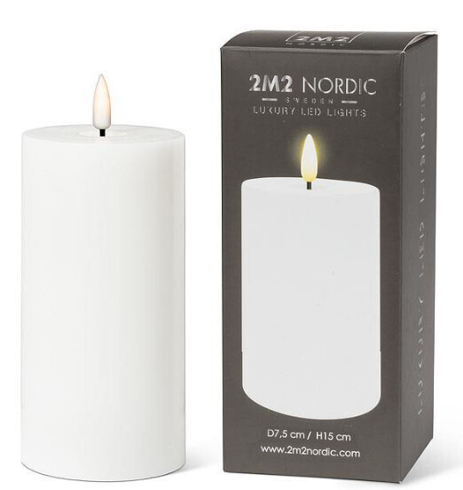 LED Pillar Candle 3 X 6&quot; - white