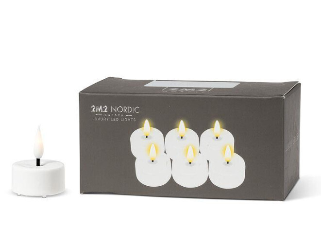 LED Tealight - 1.5&quot; - set of 6 - white