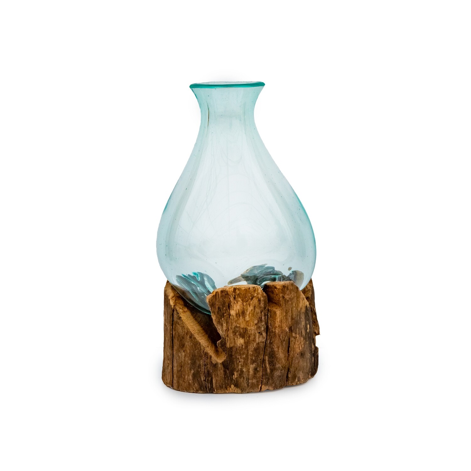 Glass Vase on Driftwood Small