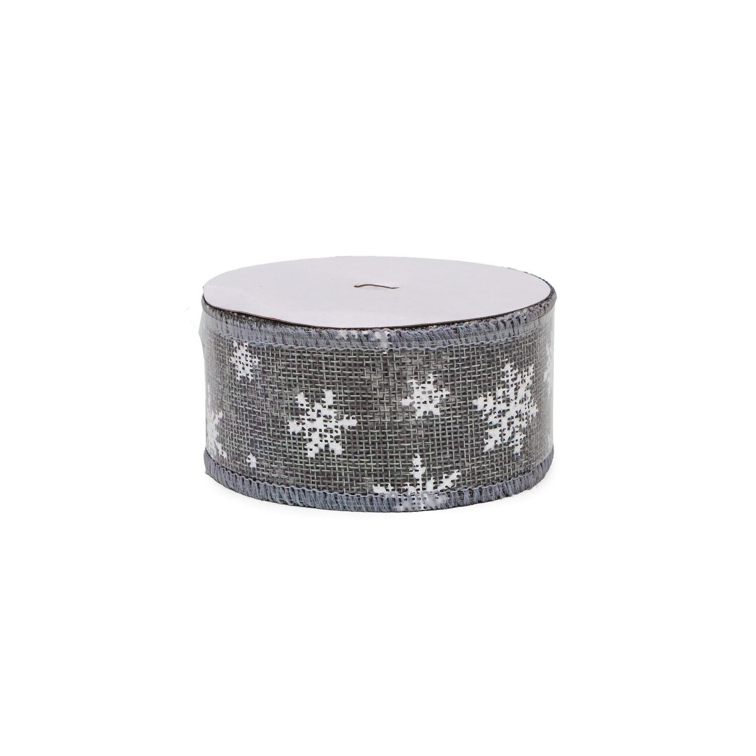 Ribbon - Gray with Snowflake 5cm, 10yd