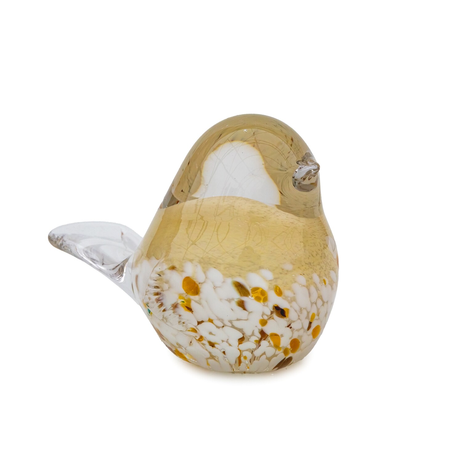 Glass Decorative Bird - Yellow