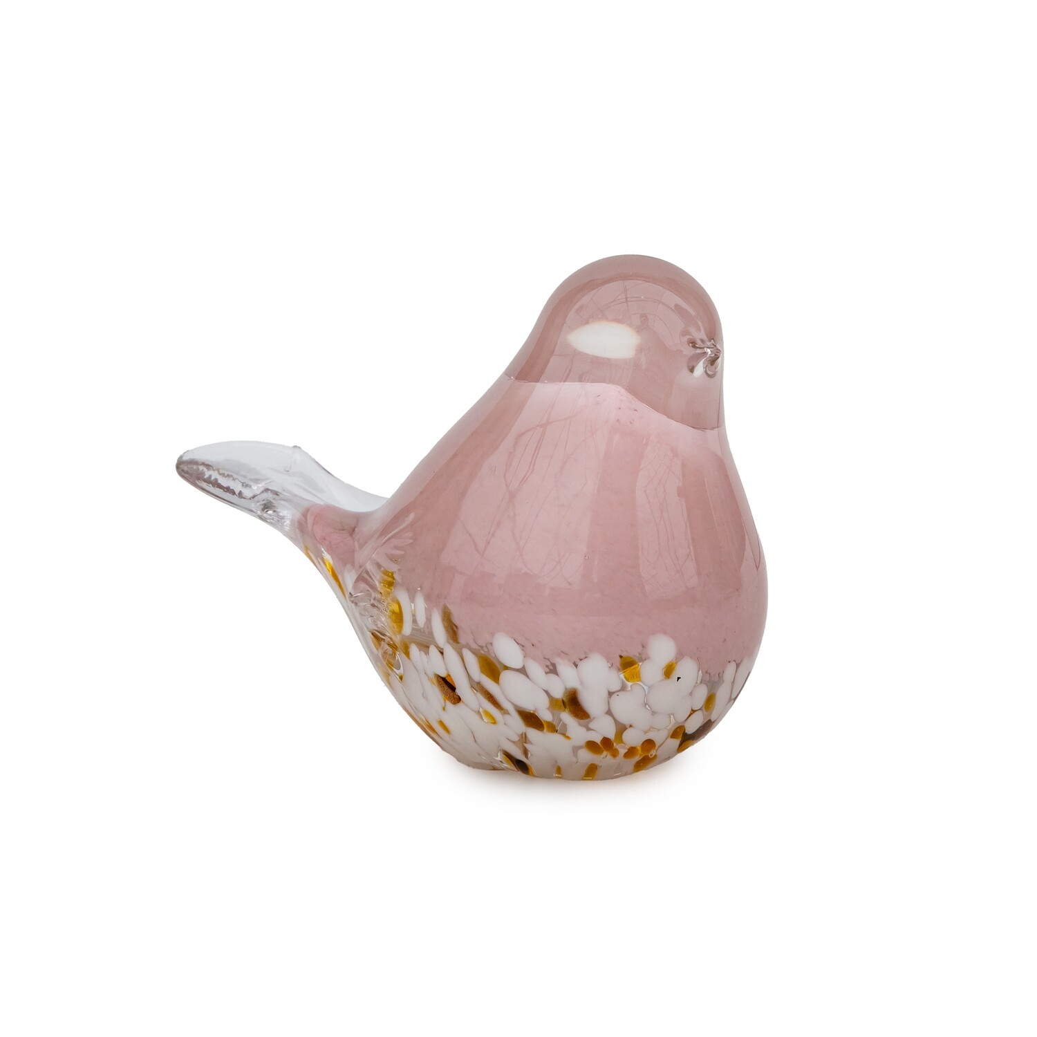 Glass Decorative Bird - Pink
