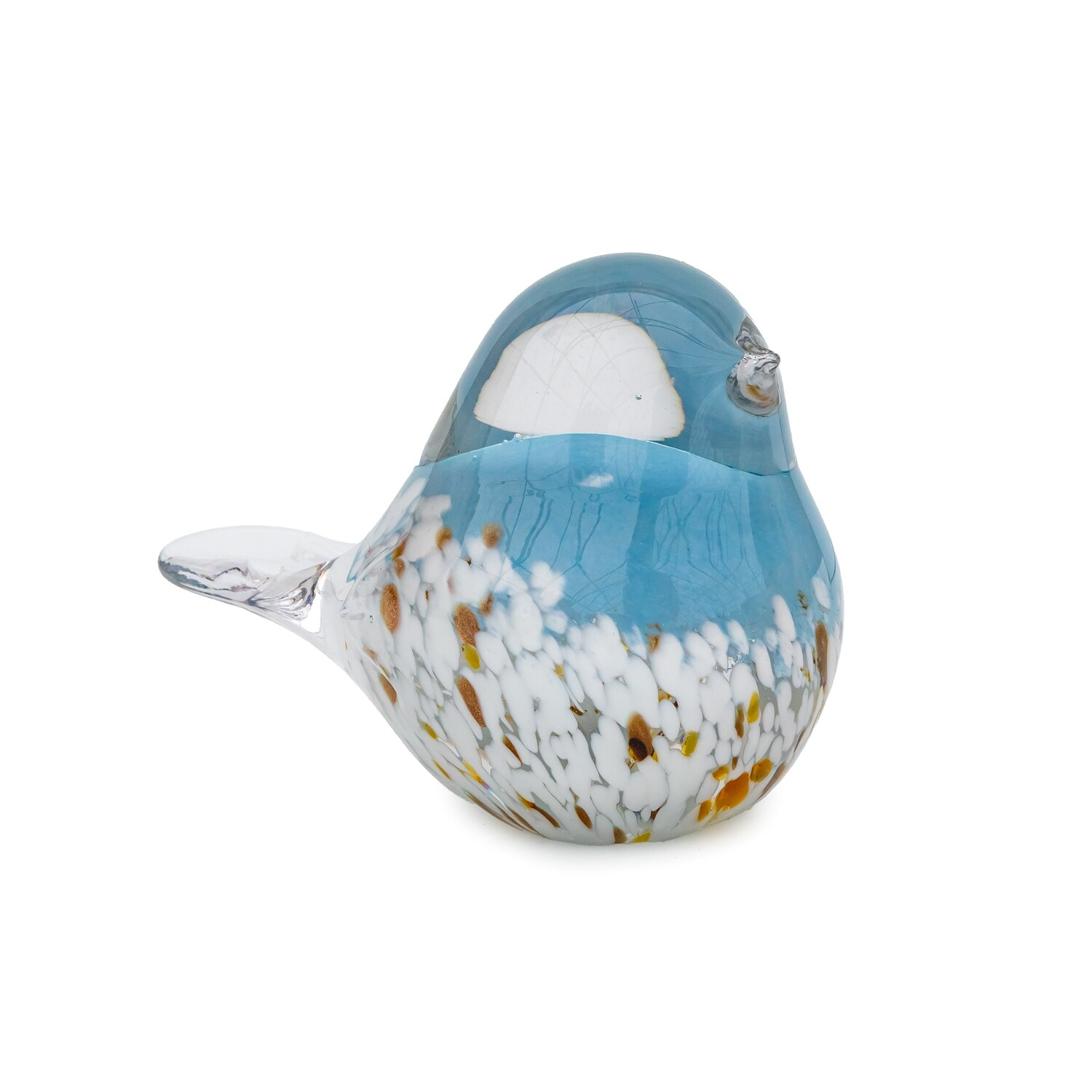 Glass Decorative Bird - Blue