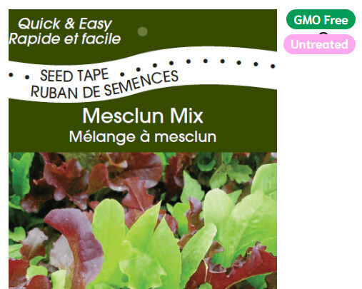 Seed Tape ORGANIC - Mesclun French Salad Mix