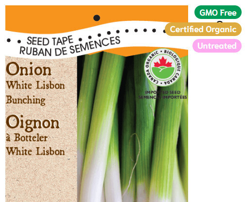 Seed Tape ORGANIC - Onion White Lisbon Bunching