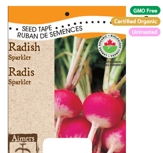 Seed Tape ORGANIC - Radish Sparkler