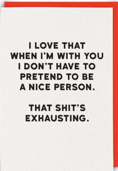 Friendship Card: Exhausting - Blank