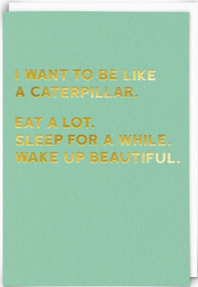Friendship Card: Caterpillar - Blank