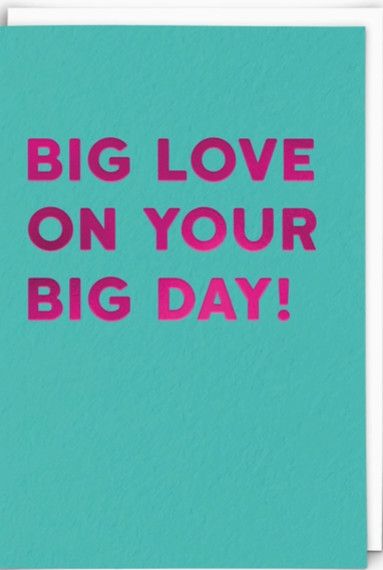 Birthday Card: Big Day - Blank