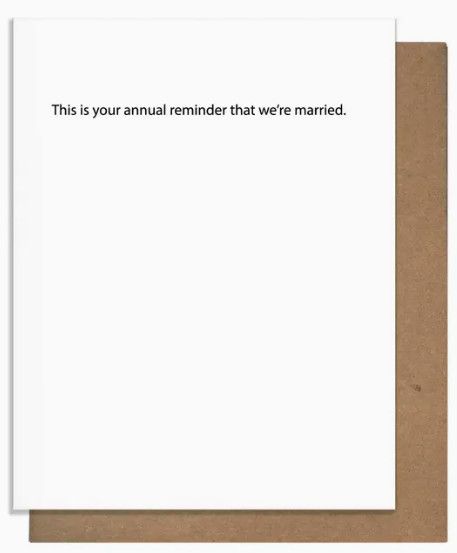 Anniversary Card: Annual Reminder