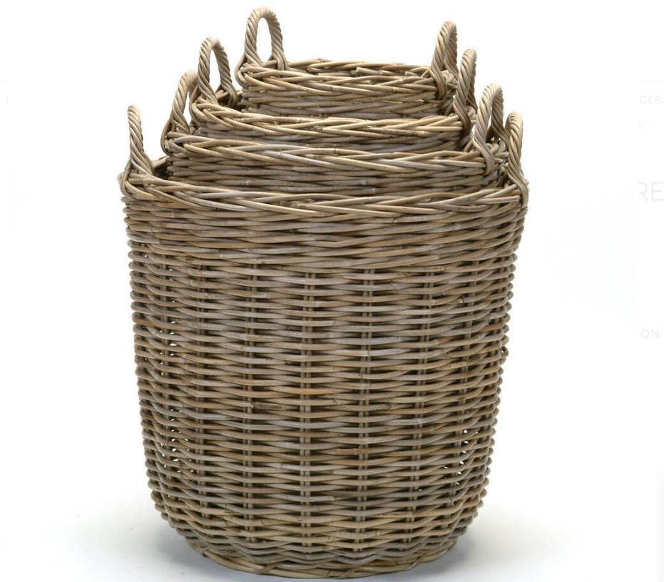 Storage Basket - Tall Round Grey - Xlrg
