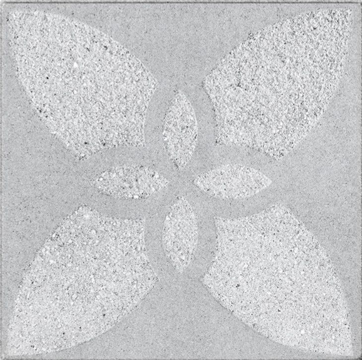 Slab &#39;Flora Lily&#39; - (2 3/8x23 5/8&quot;x23 5/8&quot;) - greyed nickel