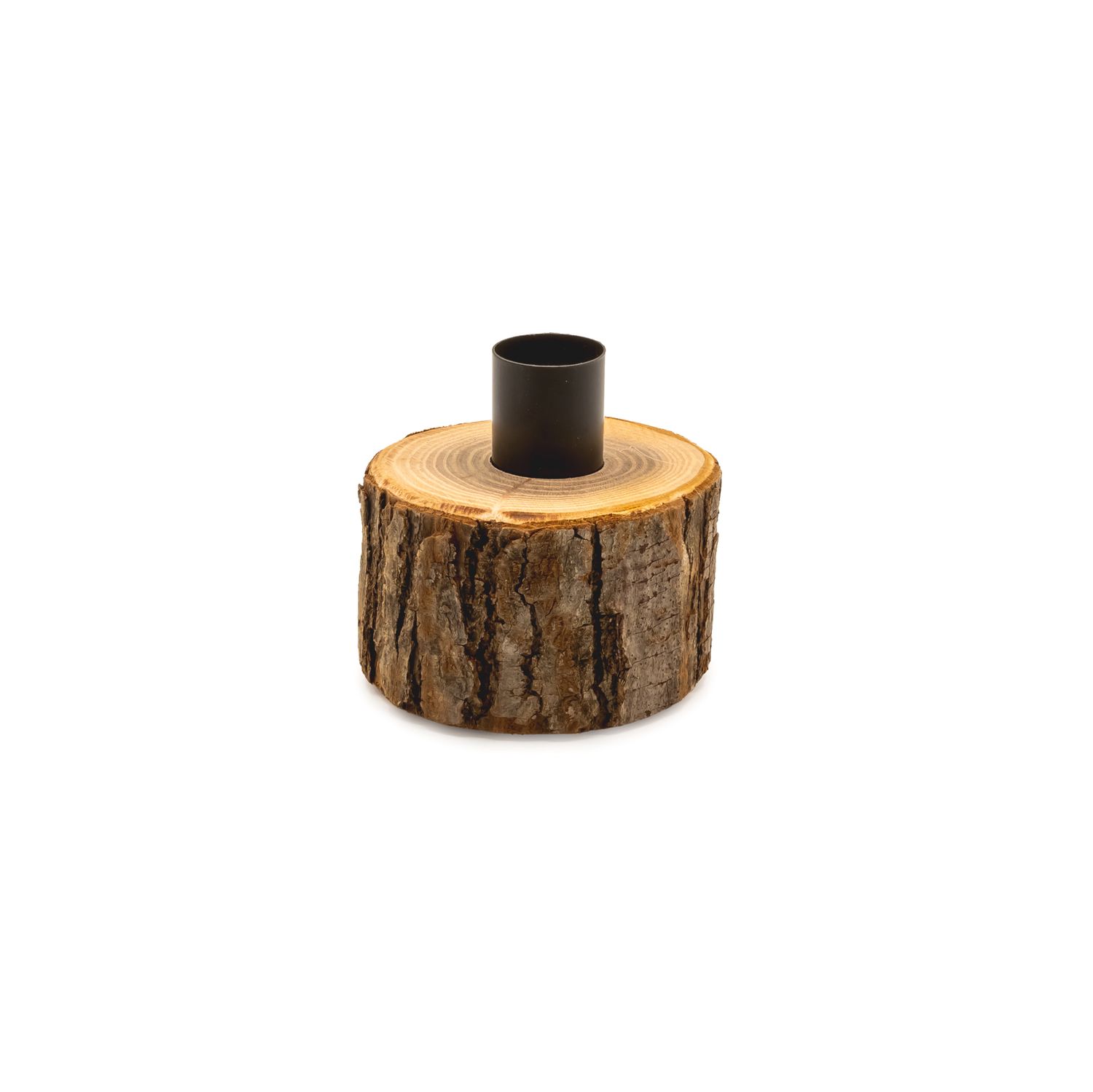 Wood  Candlestick Holder Sm.