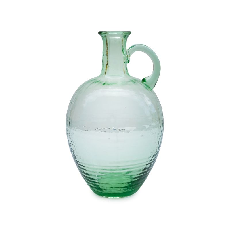 Jug Sea Glass Green w/ Lines 32cm