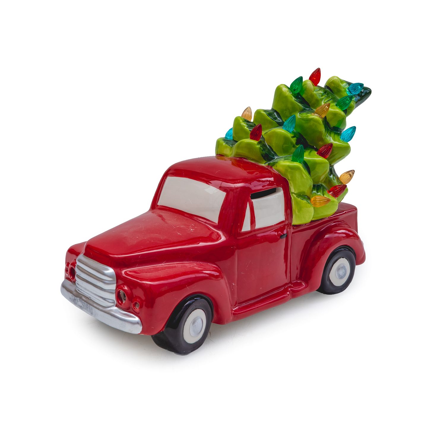 LED Red Truck with Green Tree - 12&quot;
