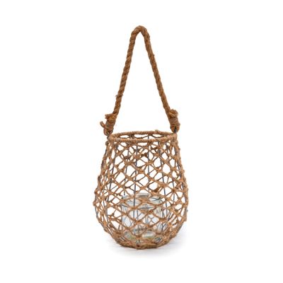 Candle Holder -  Macrame Round - Lrg