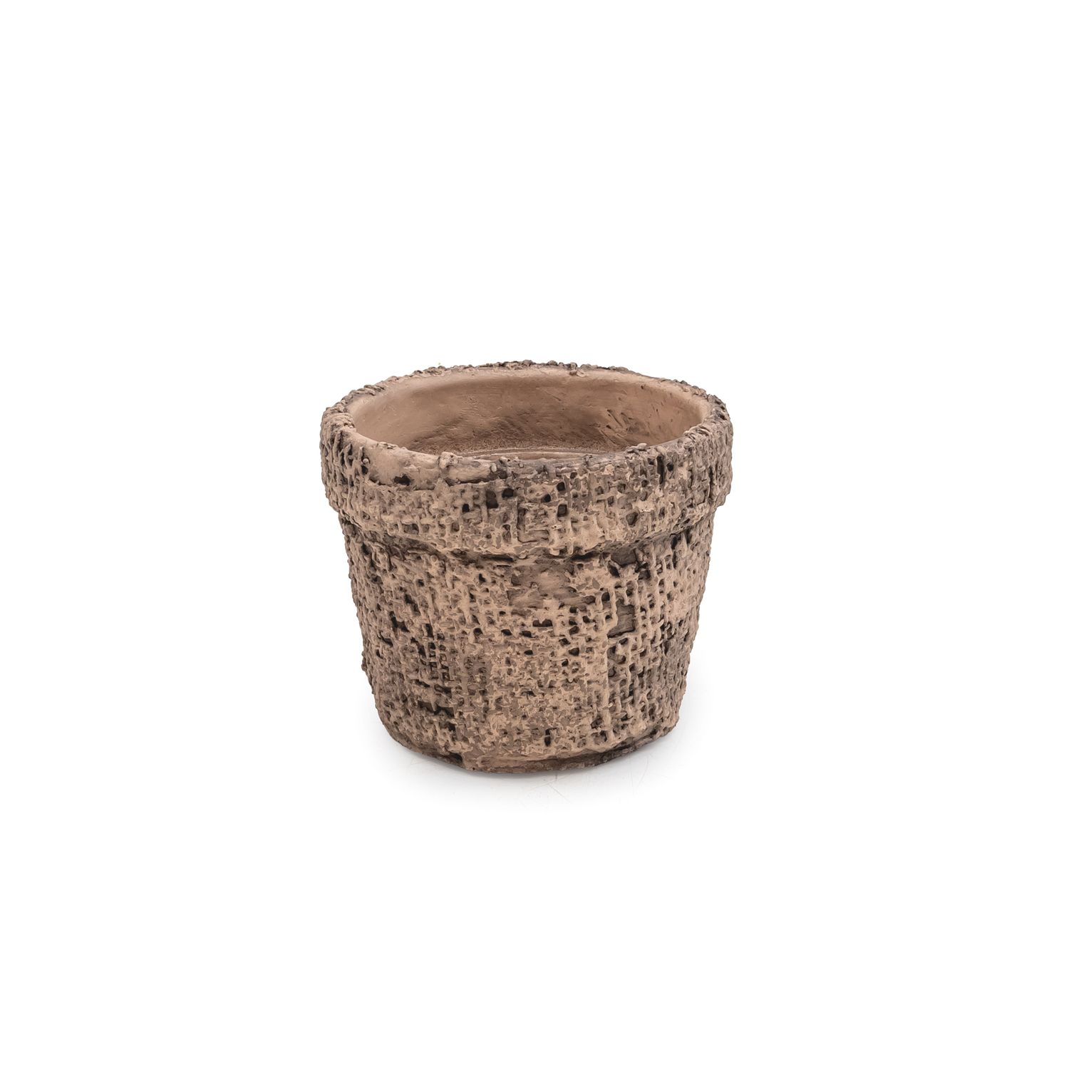 Flower Pot Beige Burlap