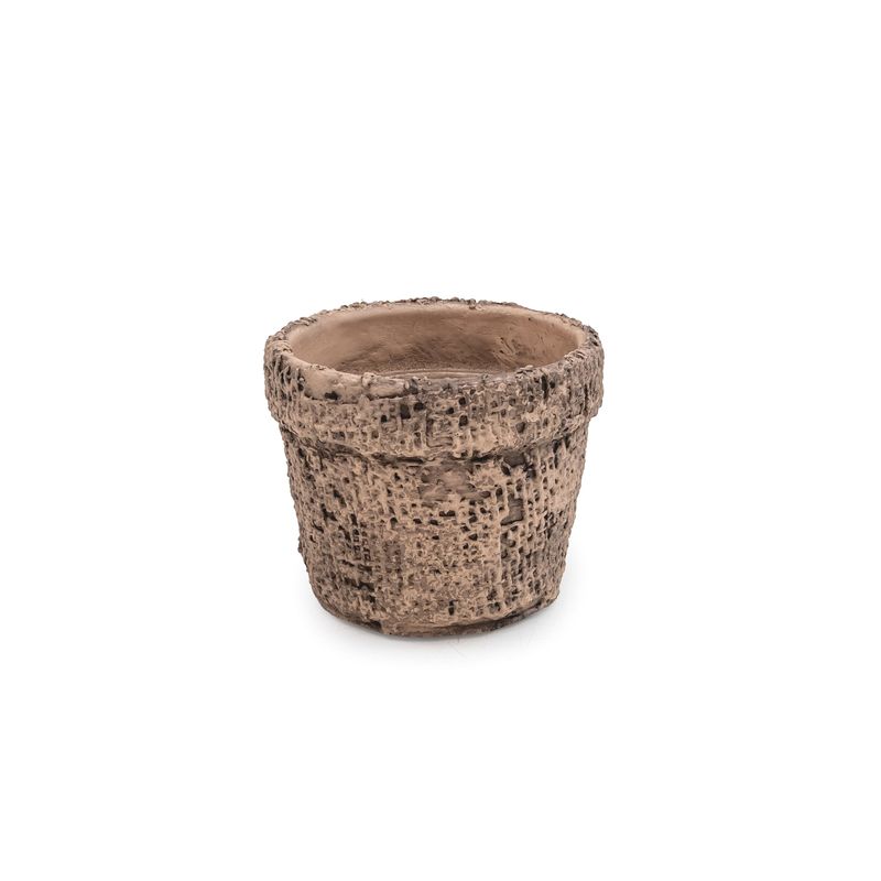 Flower Pot Beige Burlap