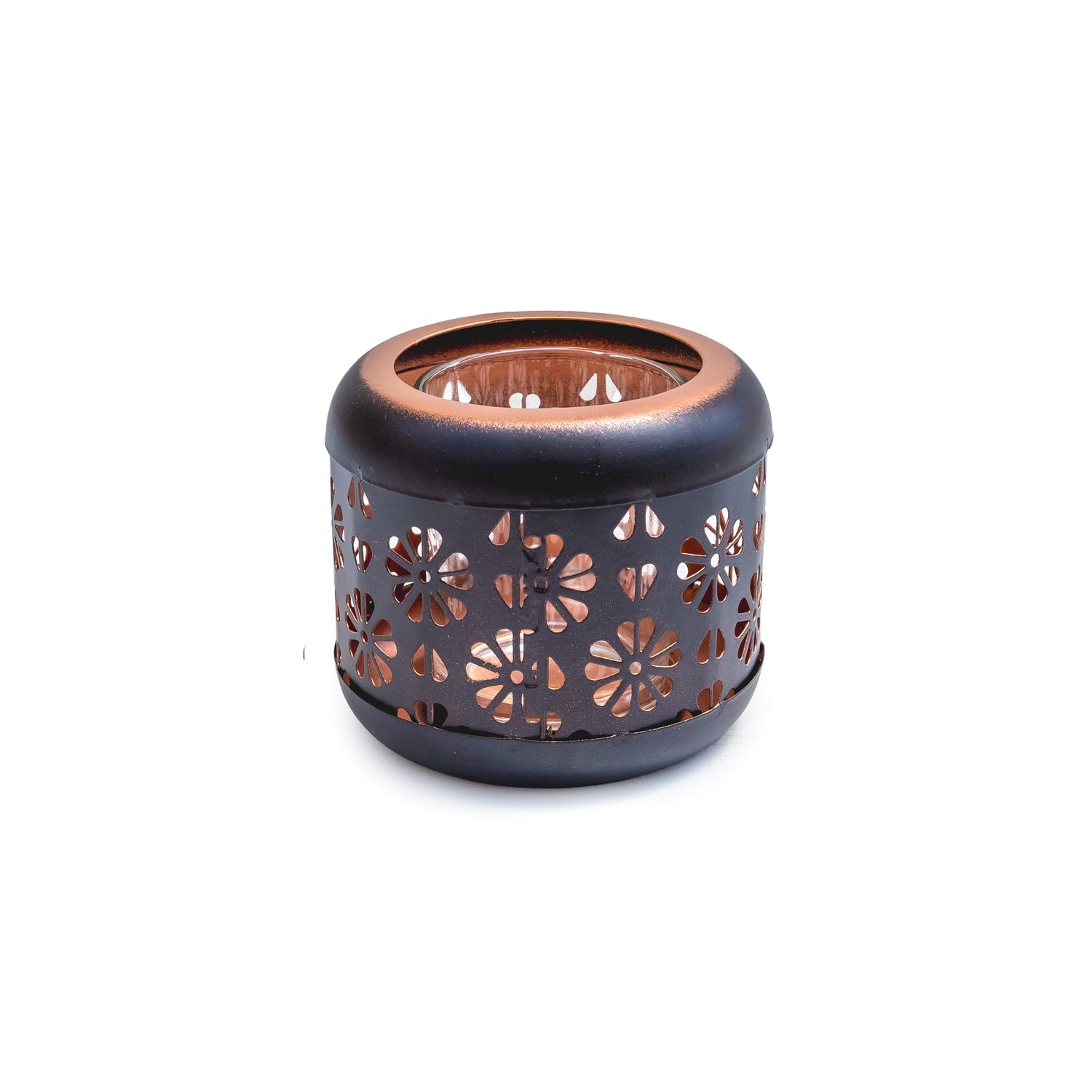 Candle Holder - Punched Daisy 7x7x7cm