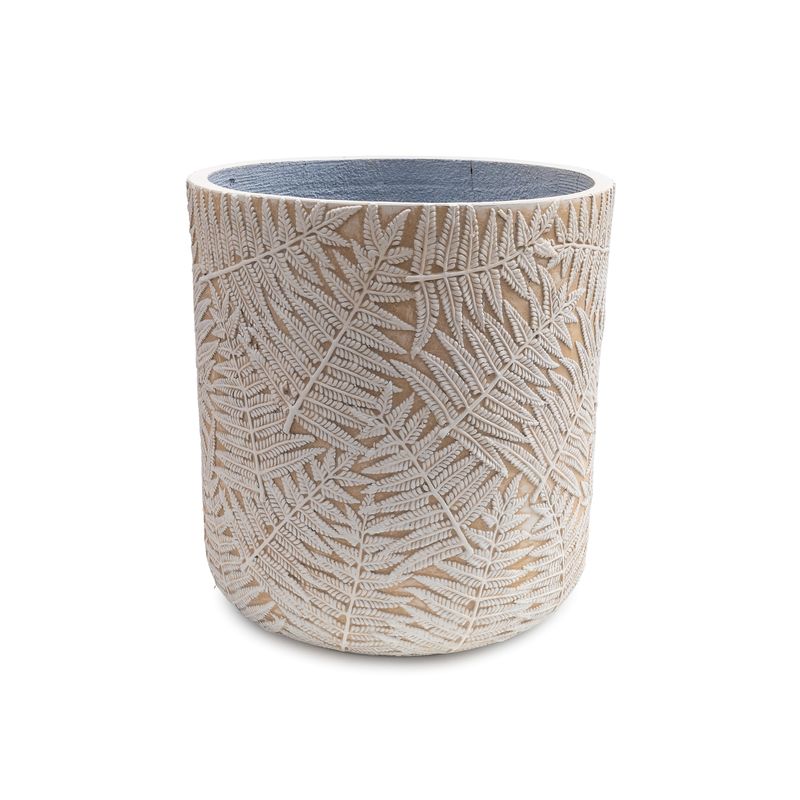 Flower Pot - Fern Leaf Imprint