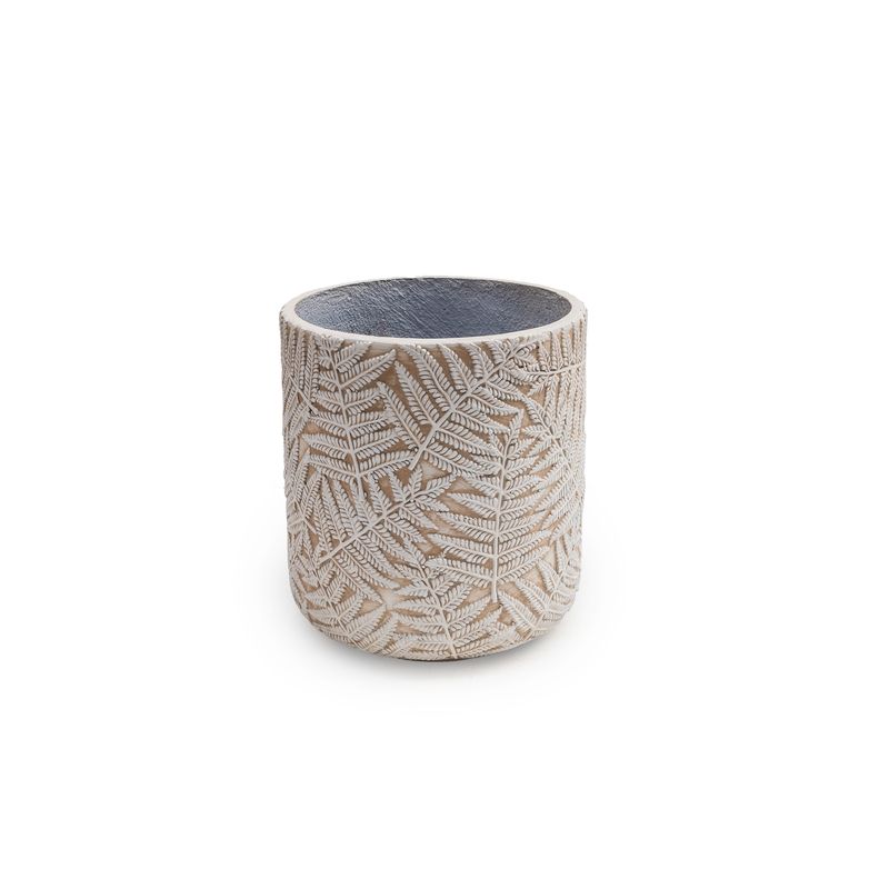 Flower Pot - Fern Leaf Imprint