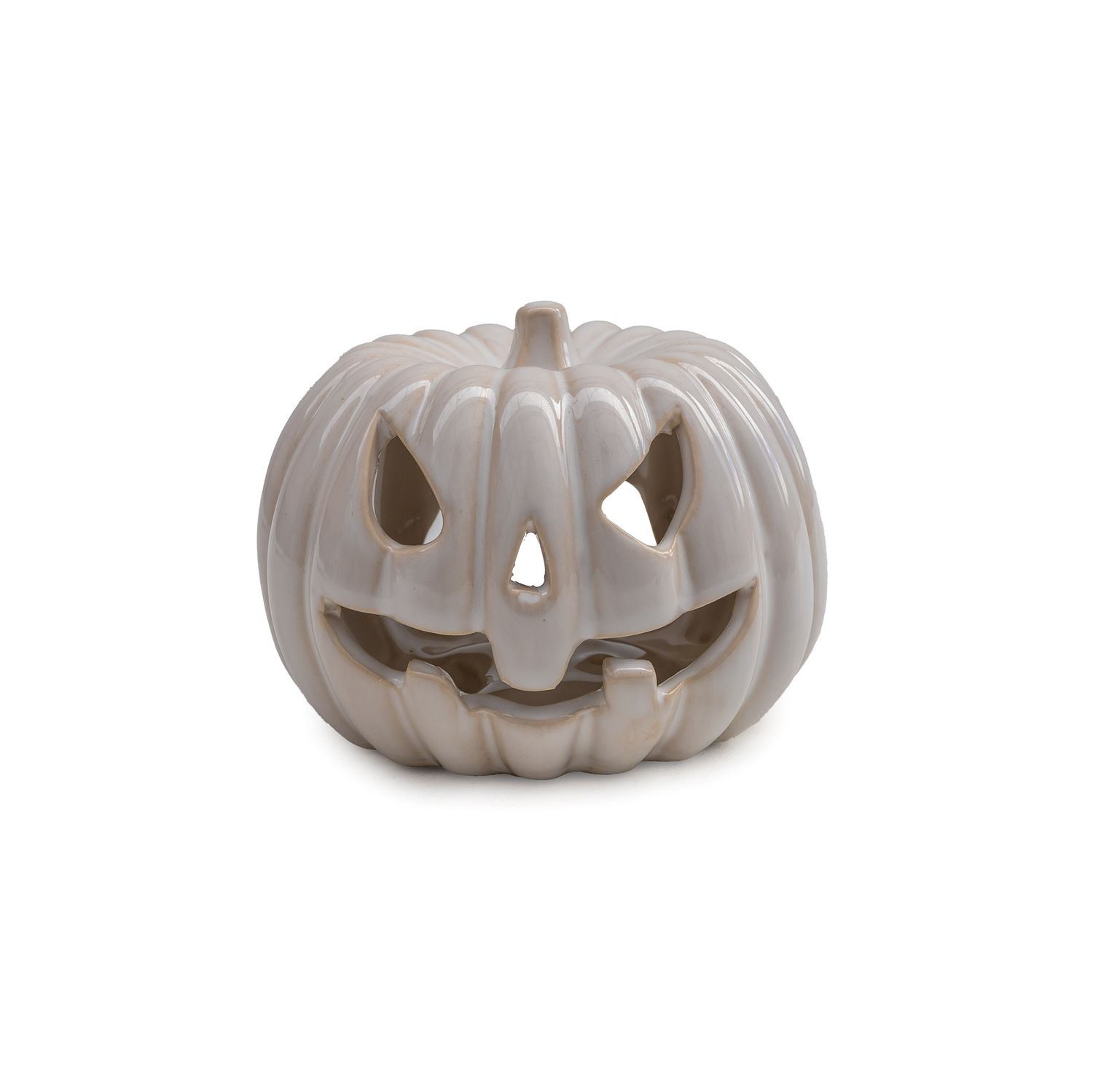 Ceramic Round White Pumpkin