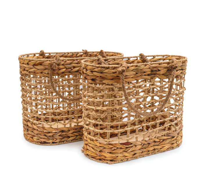 Basket - Oblong w handles - med