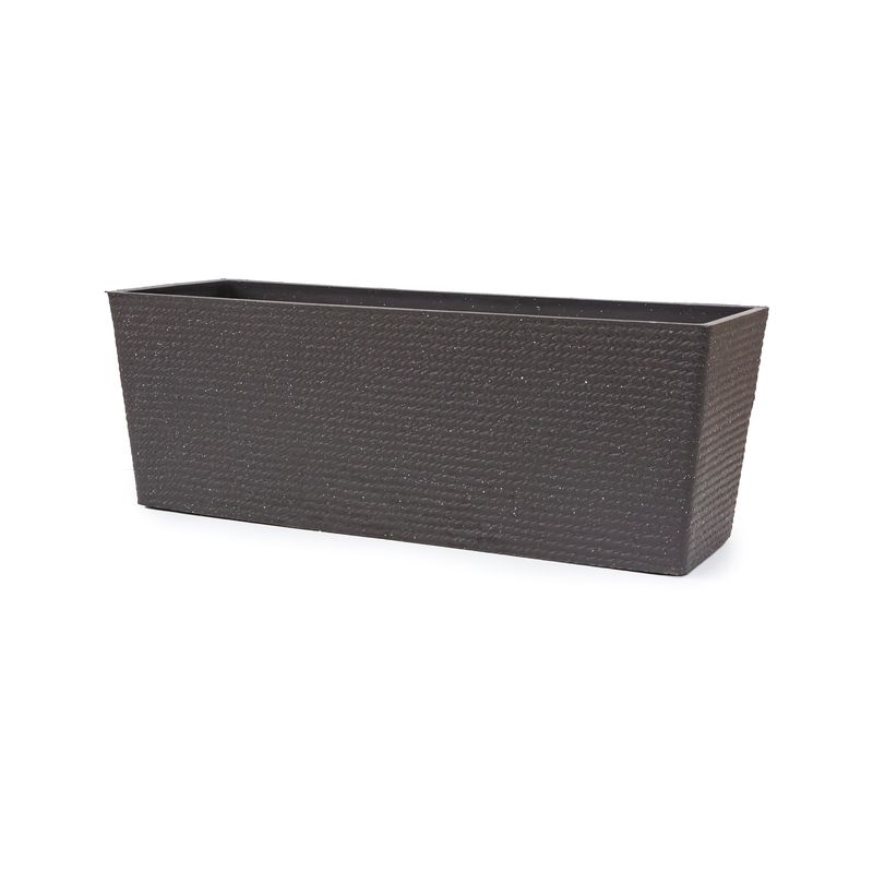 Planter - Rectangular Trough 33.5&quot;l x 12.5&quot;w x 12.5&quot;h Black