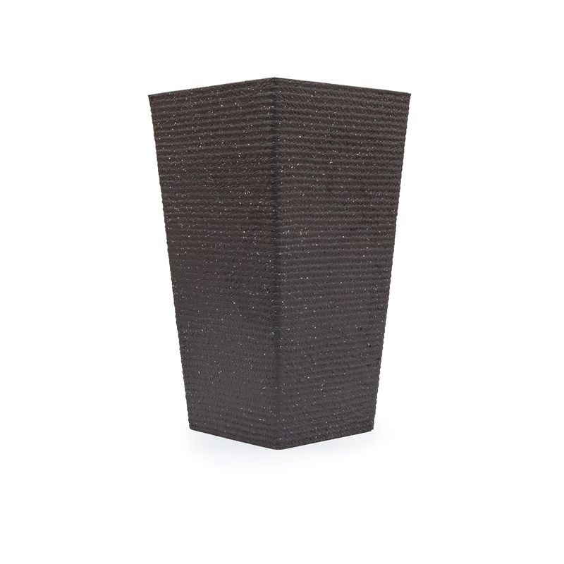 Planter - Tall Square Tappered 11.75&quot;w x 21.25&quot;h Black