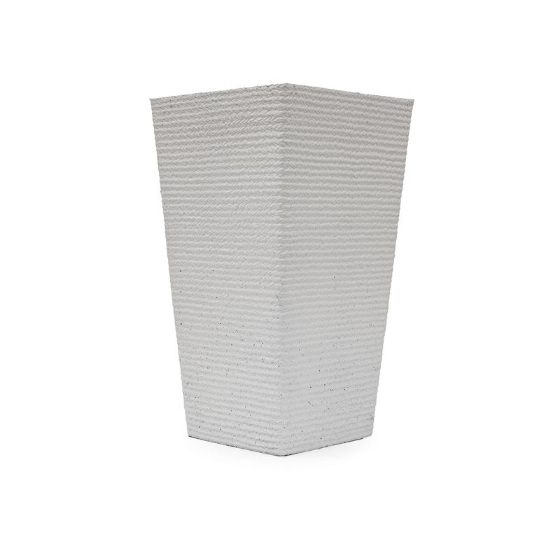 Planter - Tall Square Tappered 16.5&quot;w x 20.5&quot;h White