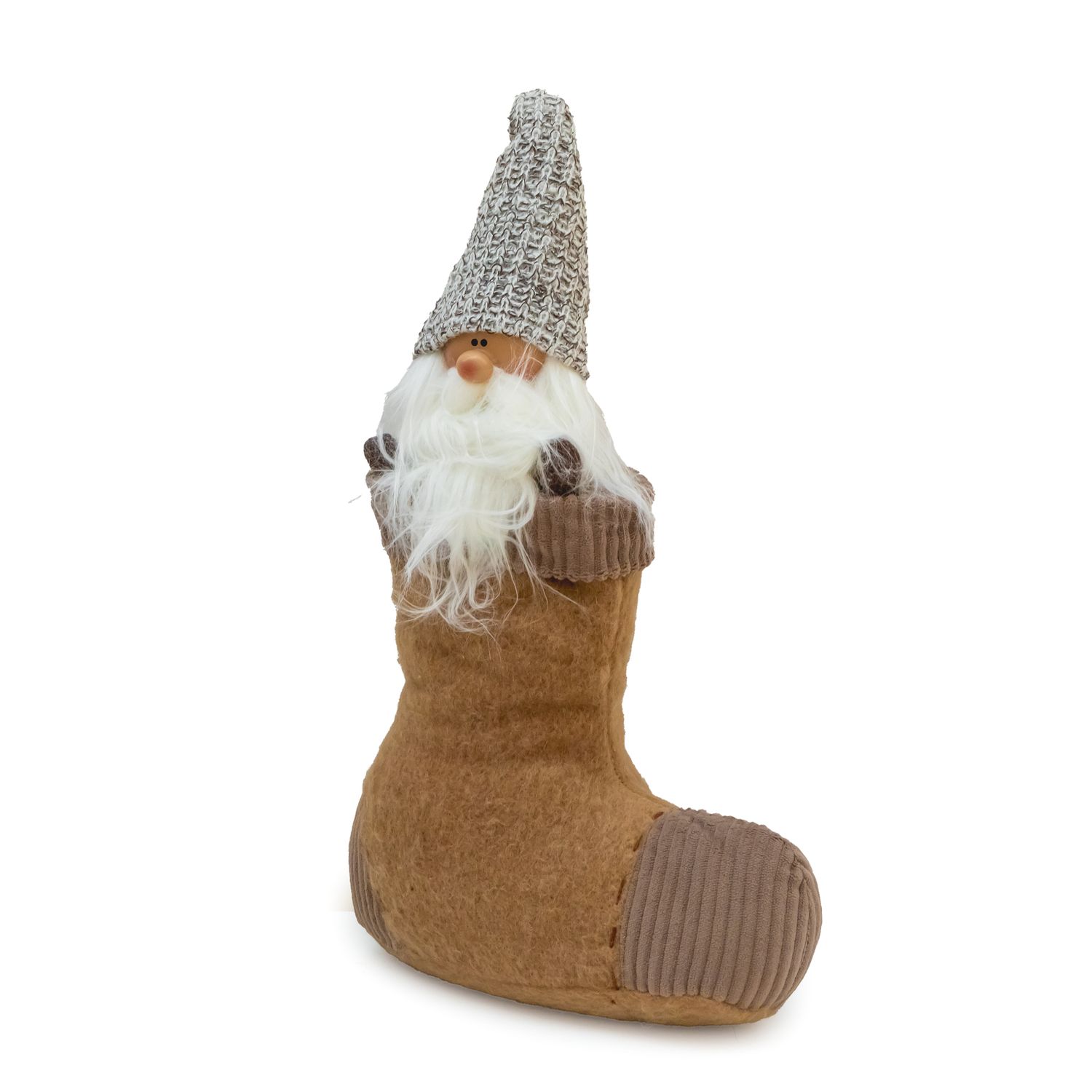 Santa - Stocking Brown - Lrg