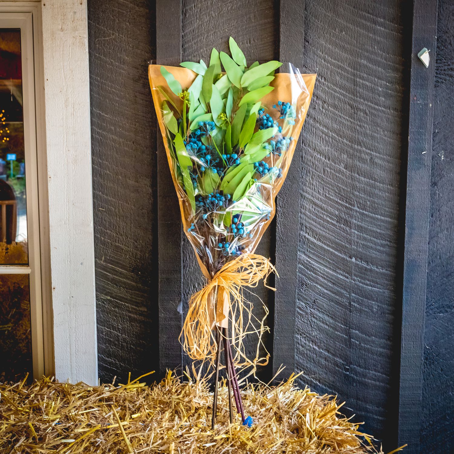 Faux Bouquet - Blue Berry Long Stem